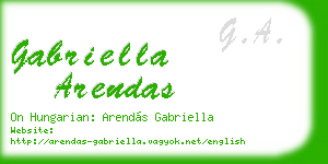 gabriella arendas business card