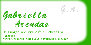 gabriella arendas business card